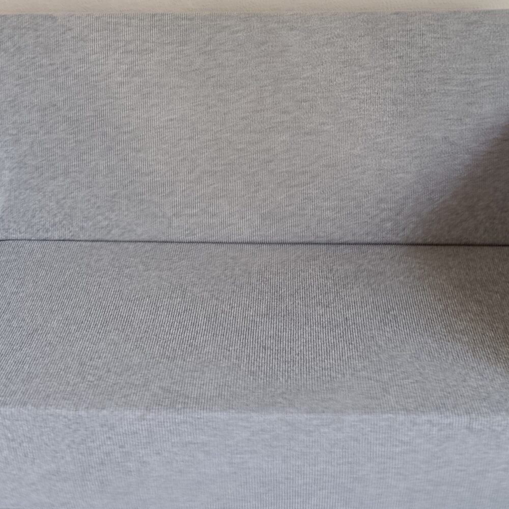 ספונת אחים פרימיום + כרית תואמת בד קורדרוי אפור בהיר